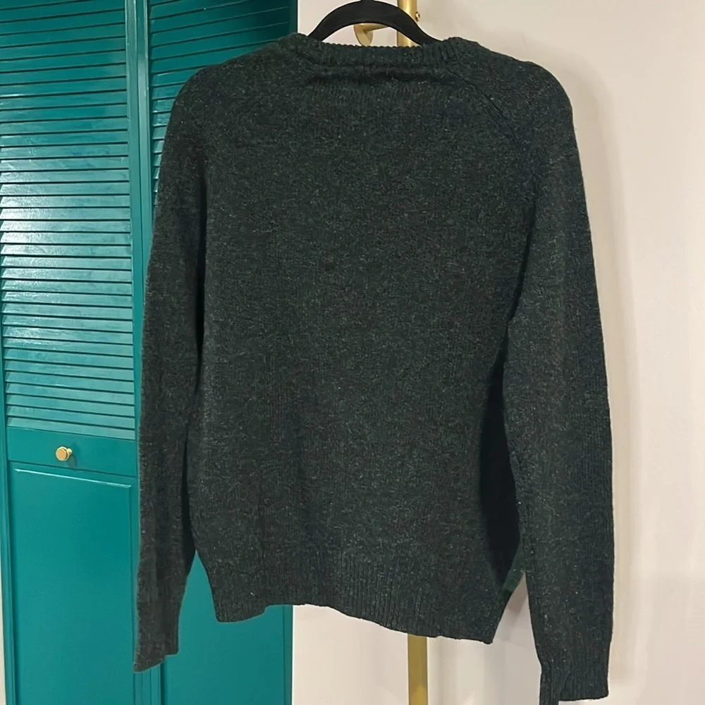 J. Crew Men's Two-Tone Green Crewneck Sweater